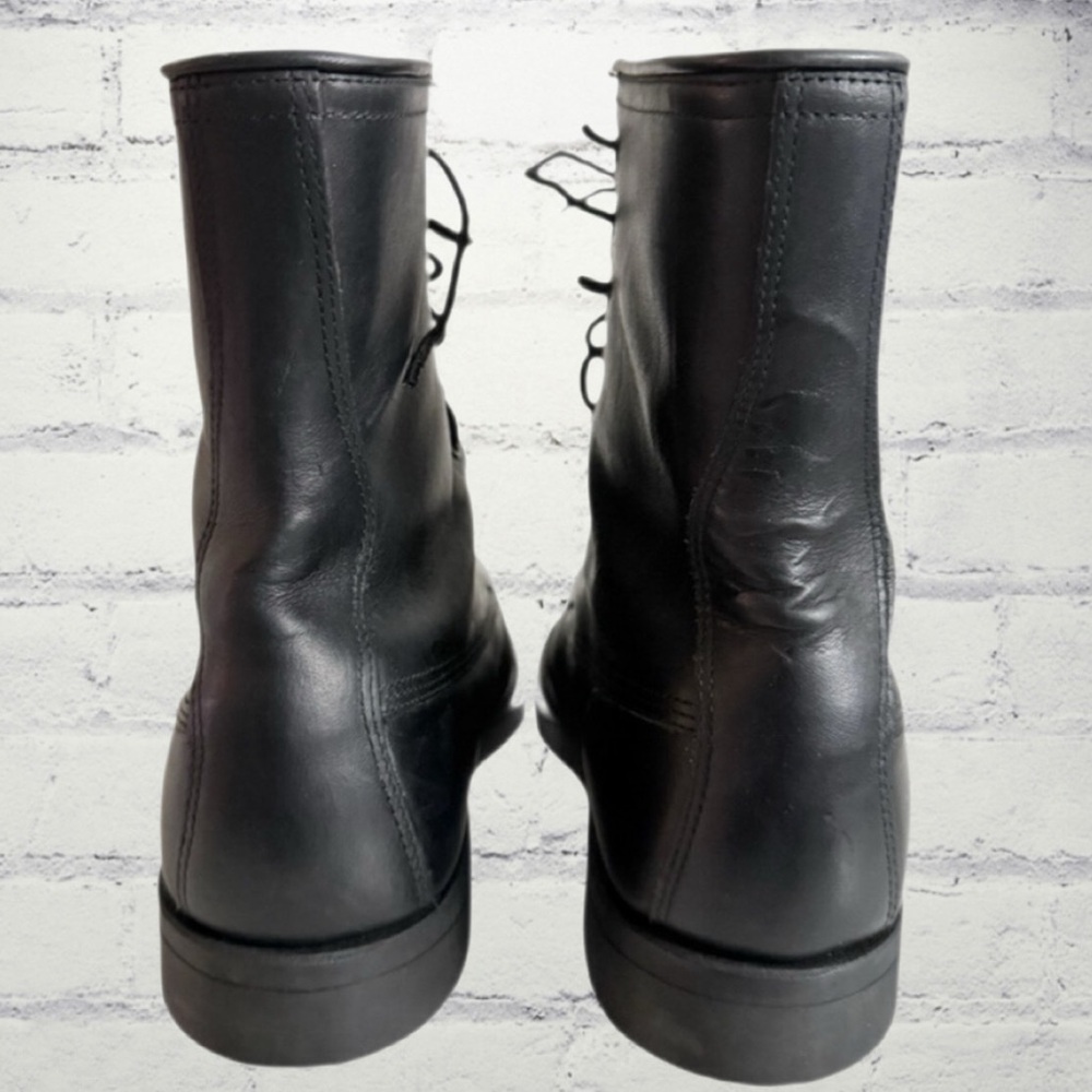 Vintage 1992 Wolverine Combat Boots Men’s 10.5R Black Leather Military - Picture 15 of 16